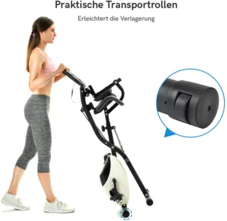X-Bike magnetische opvouwbare hometrainer wit