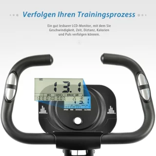 X-Bike magnetische opvouwbare hometrainer wit