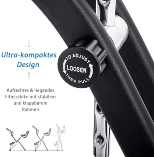 X-Bike magnetische opvouwbare hometrainer wit
