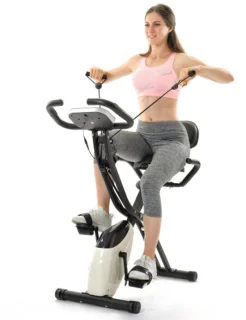 X-Bike magnetische opvouwbare hometrainer wit