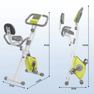 X-bike opvouwbare hometrainer groen-wit