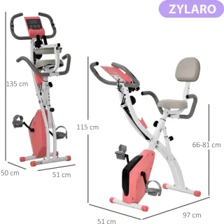 X-Bike Opvouwbare Hometrainer Roze
