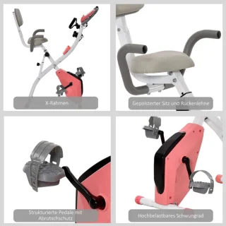 X-Bike Opvouwbare Hometrainer Roze