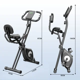 X-Bike Opvouwbare Hometrainer Zwart