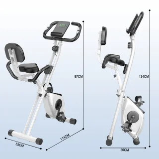 X-bike Opvouwbare Hometrainer Zwart-Wit