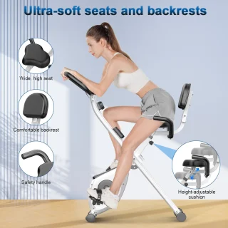 X-bike Opvouwbare Hometrainer Zwart-Wit