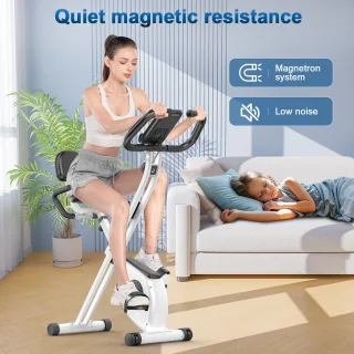 X-bike Opvouwbare Hometrainer Zwart-Wit