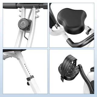 X-bike Opvouwbare Hometrainer Zwart-Wit