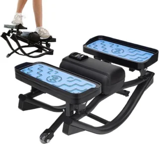 Zijwaartse stepper zwart