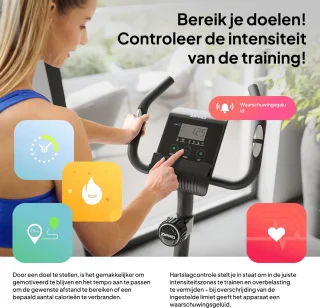 Zipro Beat Hometrainer magnetische fiets zwart/grijs