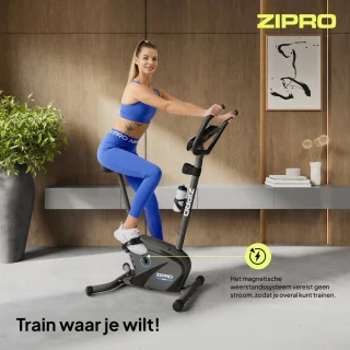 Zipro Beat Hometrainer magnetische fiets zwart/grijs