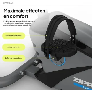 Zipro Beat Hometrainer magnetische fiets zwart/grijs