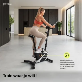 Zipro Beat RS Hometrainer Zwart-Wit