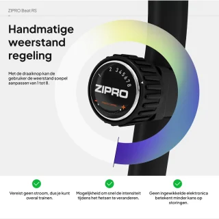 Zipro Beat RS Hometrainer Zwart-Wit