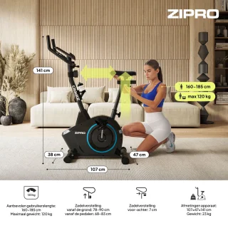 Zipro Boost Hometrainer Zwart/Blauw