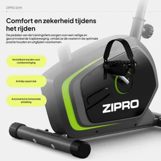 Zipro Drift Magnetische Hometrainerfiets zwart/grijs