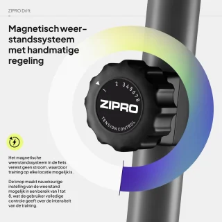 Zipro Drift Magnetische Hometrainerfiets zwart/grijs