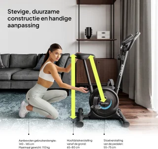Zipro One S Hometrainer Magnetisch Zwart Blauw