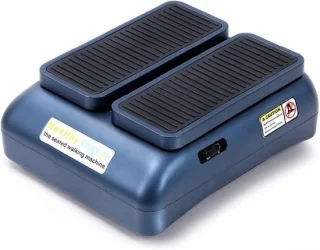 Zittende elektrische beentrainer - blauw