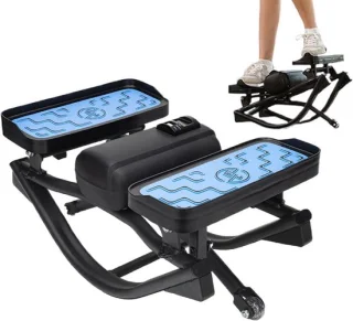 Zwarte fitness stepper machine