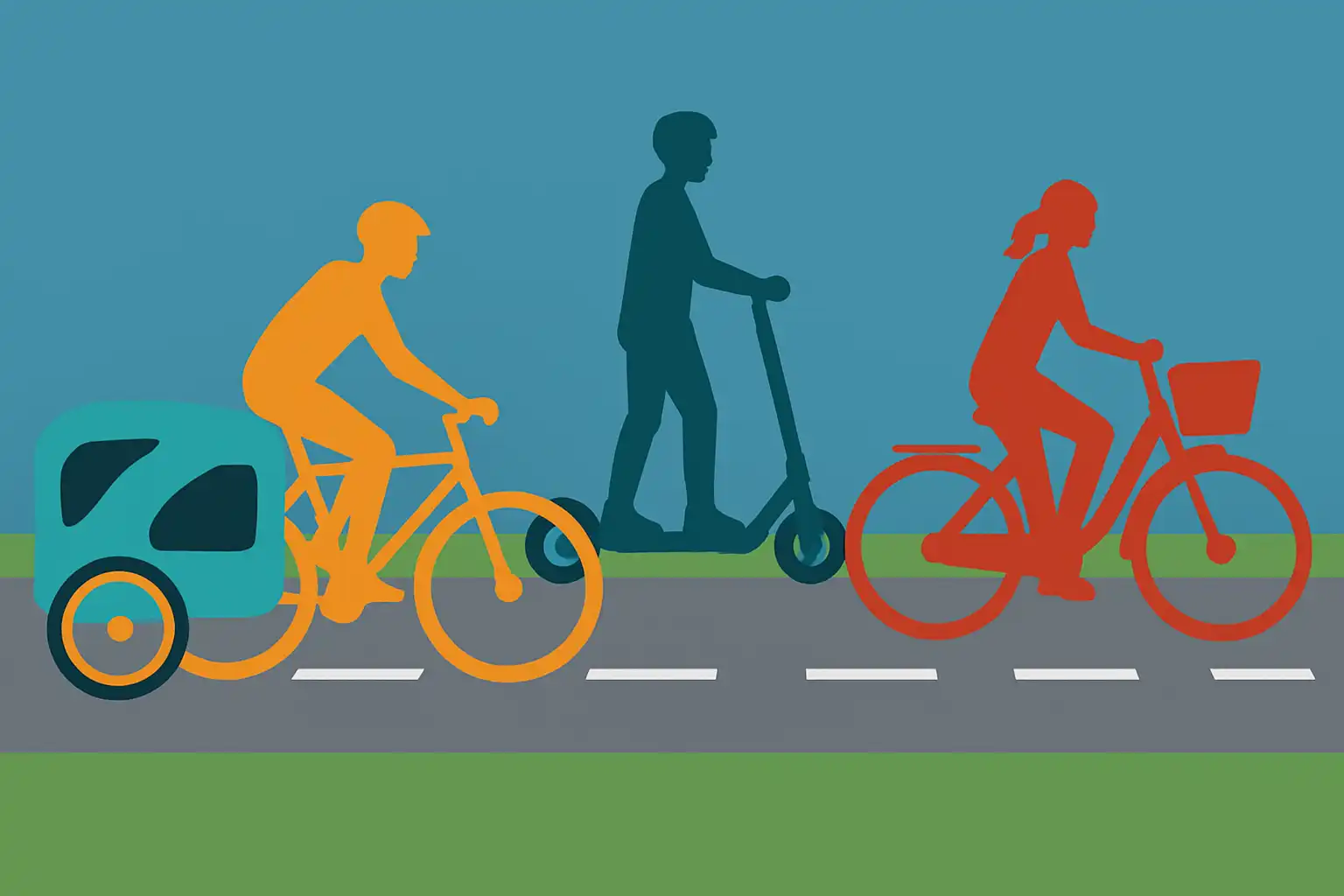 Hoe je je hondenfietskar veilig deelt met e-scooters en deelbikes op drukke fietspaden