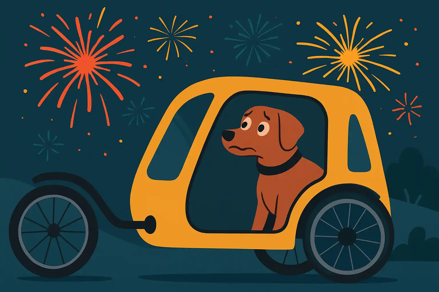 Knallend veilig: zo bescherm je je hond en hondenfietskar tegen vuurwerkangst