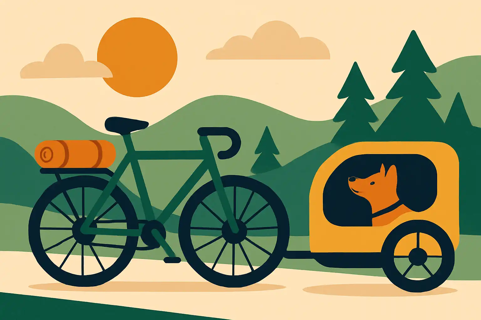 Meerdaagse fietsavonturen met je hond: zo pak je je hondenfietskar in voor een trektocht