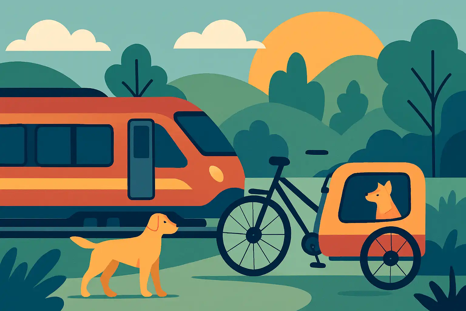 Met de trein én hondenfietskar op avontuur: zo plan je een stressvrije multimodale trip