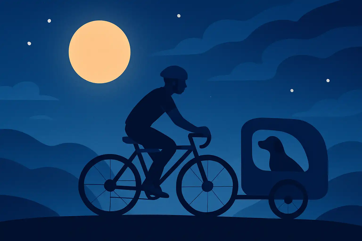 Nachtelijke ritten met je hond: zo plan je veilige en ontspannen tochten met een hondenfietskar