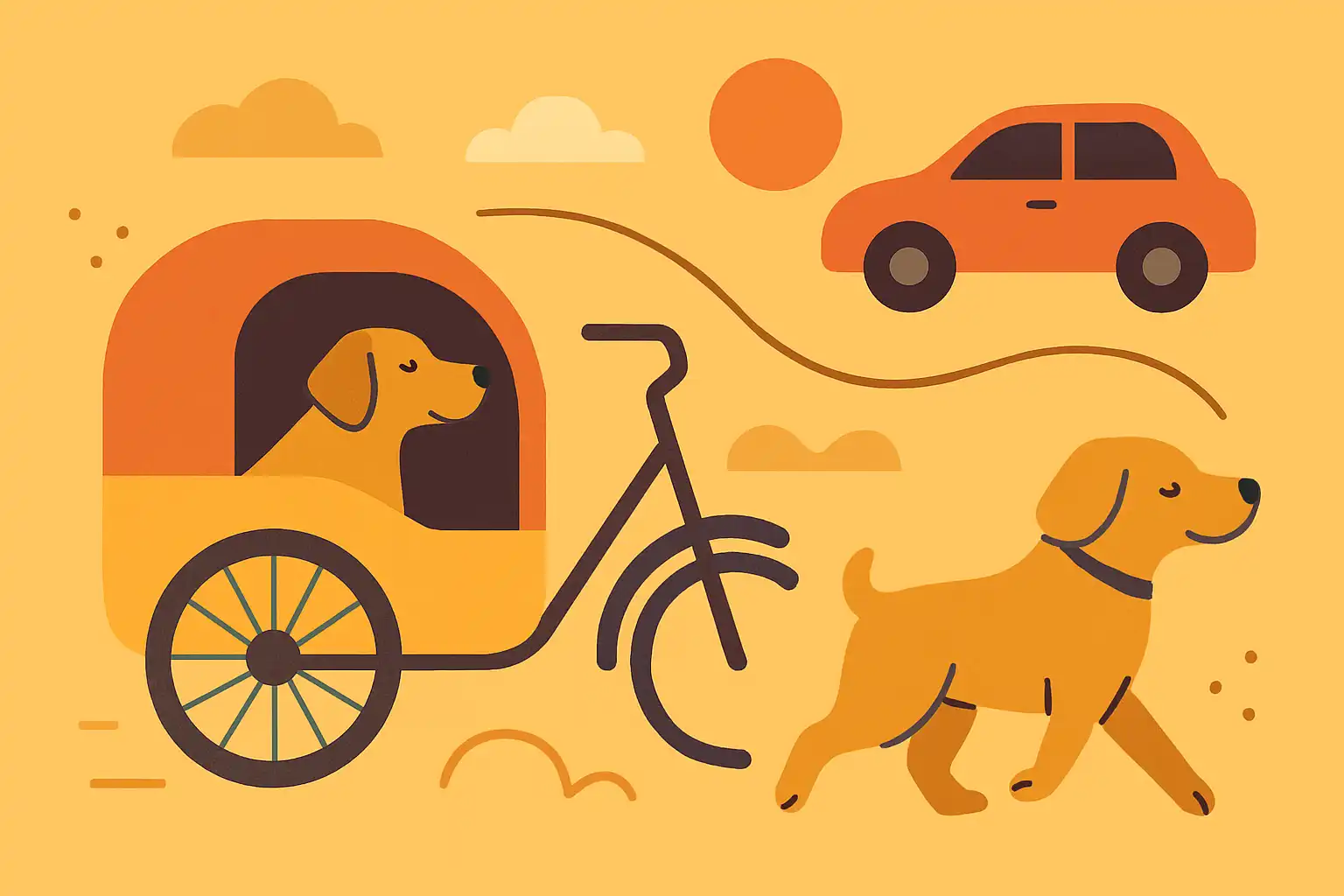 Waarom jouw hond misschien liever in de fietskar zit dan loopt of in de auto zit (en wat je ermee doet)