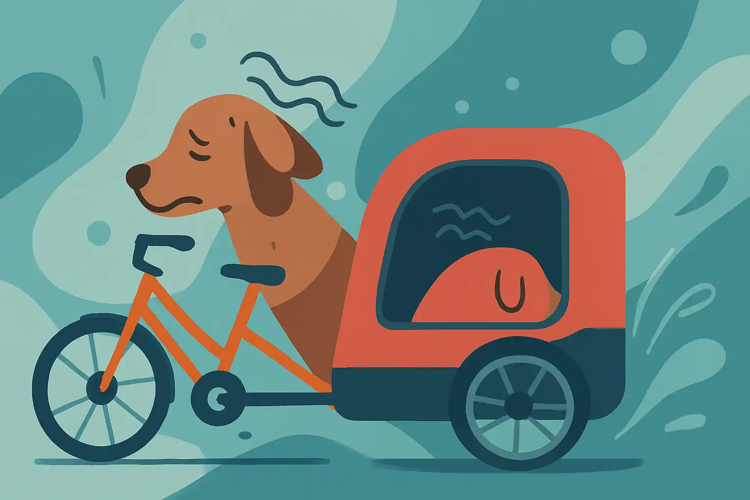 Zo herken en voorkom je reisziekte bij je hond in de fietskar