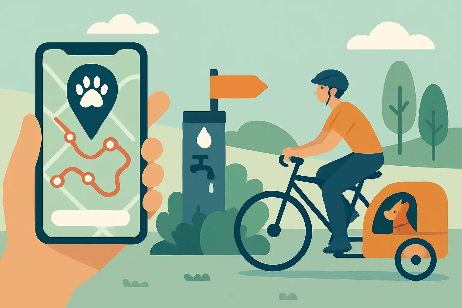 Zo plan je de perfecte hondvriendelijke fietsroute: apps, rustplaatsen en waterpunten voor een relaxte rit