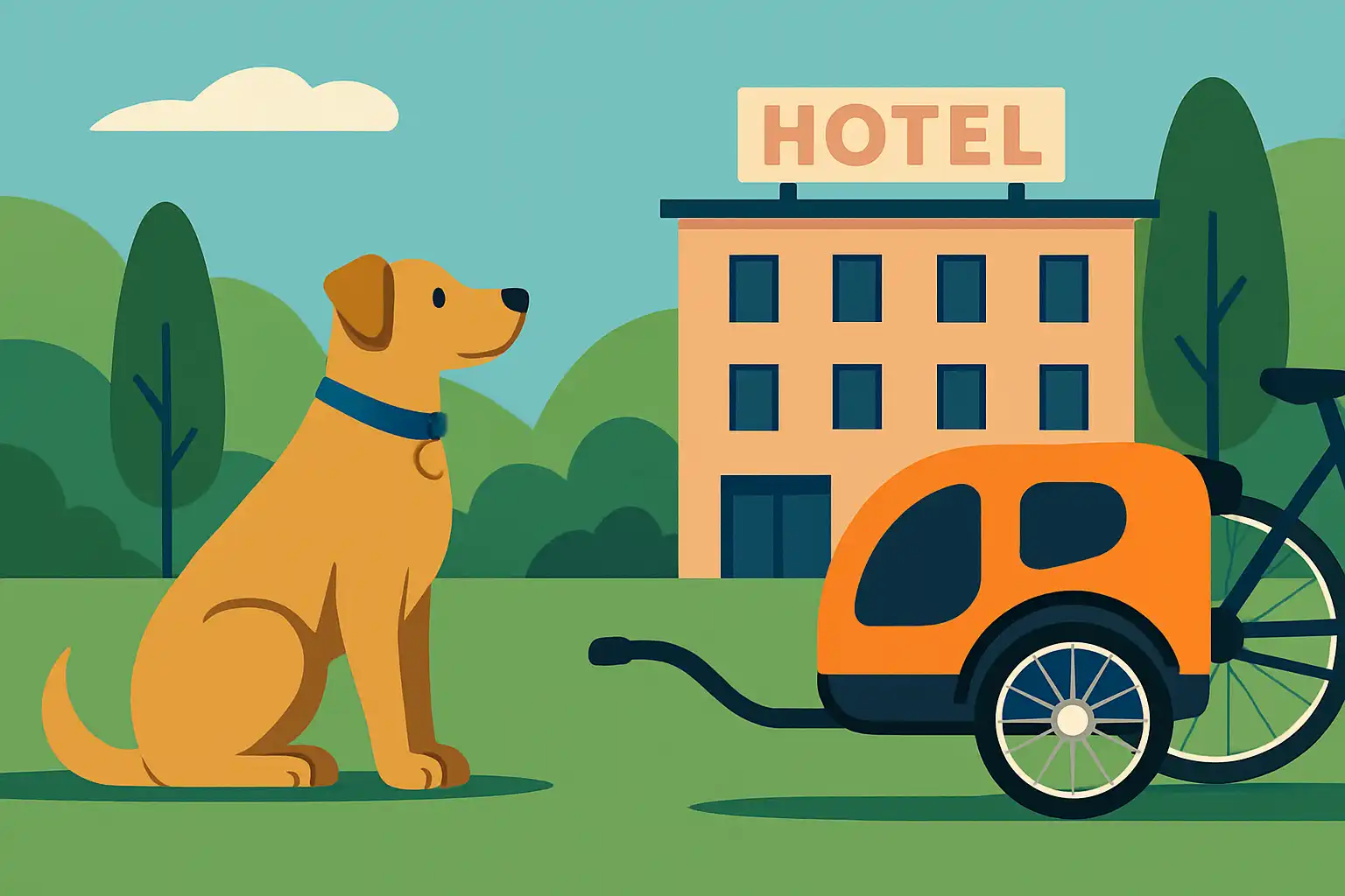 Zo vind je overnachtingsplekken die jouw hond en hondenfietskar welkom heten