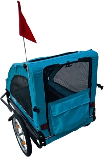 Fietskar Hond Blauw Luxe Hondenfietskar tot 30 KG Opvouwbaar Hondenkar Fiets