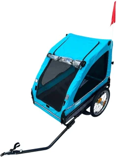 Fietskar Hond Blauw Luxe Hondenfietskar tot 30 KG Opvouwbaar Hondenkar Fiets