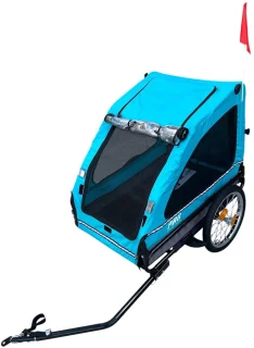 Fietskar Hond Blauw Luxe Hondenfietskar tot 30 KG Opvouwbaar Hondenkar Fiets