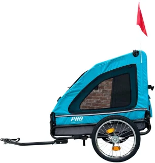Fietskar Hond Blauw Luxe Hondenfietskar tot 30 KG Opvouwbaar Hondenkar Fiets