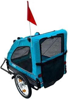 Fietskar Hond Blauw Luxe Hondenfietskar tot 30 KG Opvouwbaar Hondenkar Fiets