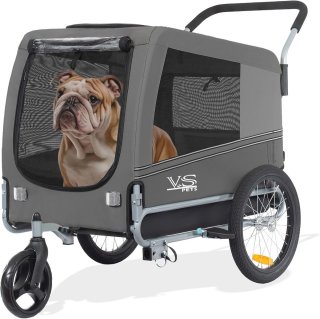 De Grote 2-in-1 Hondenfietskar en Jogger voor Middelgrote en Grote Honden tot 35 kg in één oogopslag