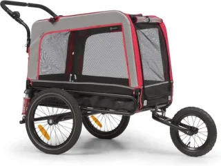Hondenfietskar & Hondenbuggy 2-in-1, Inklapbare Fietsaanhanger voor Honden tot 40 kg met Reflectoren