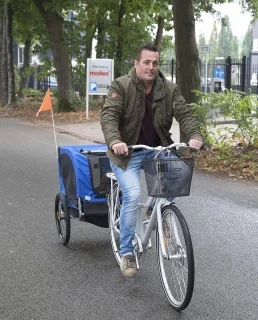 Opvouwbare Hondenfietskar met Reflectoren en Regenhoes - Fietsaanhanger voor Honden tot 40 KG