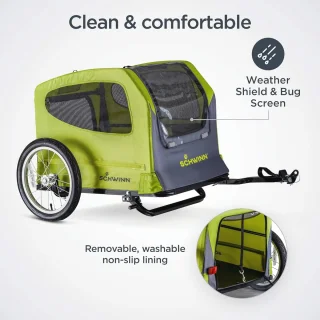 Huisdier Fietstrailer voor Honden - Comfortabele en Veilige Fietstocht met Grote en Kleine Honden