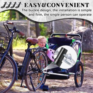 Wat vinden we goed aan de Fietskar Koppeling Trekhaak Adapter voor Hondenaanhanger - 2 Set met Veiligheidspen