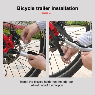 Fietskar Koppeling Trekhaak Adapter voor Hondenaanhanger - 2 Set met Veiligheidspen