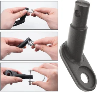 Fietskar Koppeling Trekhaak Adapter voor Hondenaanhanger - 2 Set met Veiligheidspen