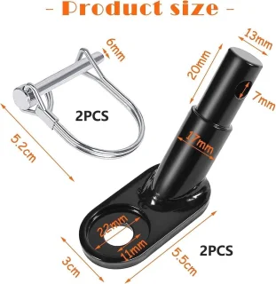 Fietskar Koppeling Trekhaak Adapter voor Hondenaanhanger - 2 Set met Veiligheidspen