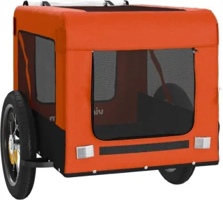 Thuys – Hondenfietskar Opvouwbaar – Fietskar Voor Honden – Hondenbuggy – 55 x 120 x 53cm – Oranje