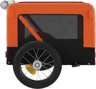 Thuys – Hondenfietskar Opvouwbaar – Fietskar Voor Honden – Hondenbuggy – 55 x 120 x 53cm – Oranje