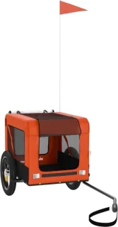 Thuys – Hondenfietskar Opvouwbaar – Fietskar Voor Honden – Hondenbuggy – 55 x 120 x 53cm – Oranje