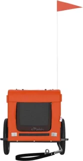 Thuys – Hondenfietskar Opvouwbaar – Fietskar Voor Honden – Hondenbuggy – 55 x 120 x 53cm – Oranje